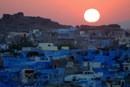 Jodhpur blue city at sunset