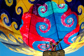Tie-dye balloon at Balloon Fiesta NM