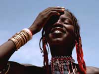 A Fulani maiden laughing, Burkina Faso